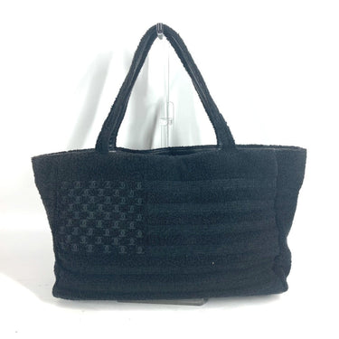 CHANEL Shoulder Bag Cotton, Leather black America CC COCO Mark Women Used Authentic